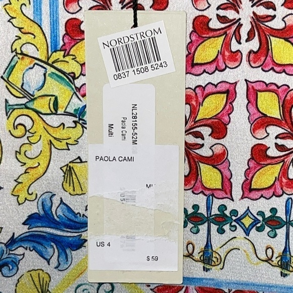 NEW NEVER FULLY DRESSED Dolce Gabbana Majorca Print Paola Tile Print Camisole 4 - Picture 7 of 8